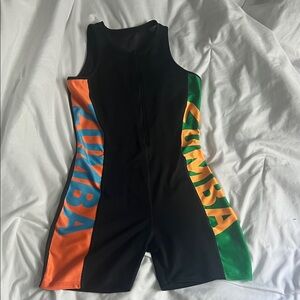 Black Zumba Colorblock Bodysuit